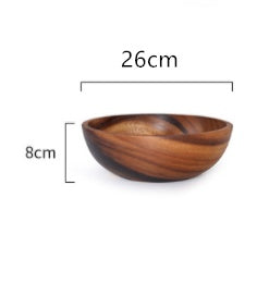 Kitchen Natural Wooden Bowl Household Fruit Bowl Salad Bowl For Home Restaurant Food Container Wooden Utensils Note The Size Hot Royal1shop