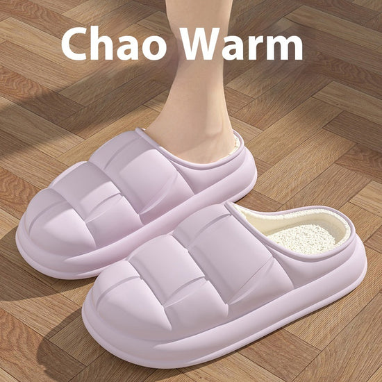 Warm Indoor Home Couple Platform Cotton Shoes