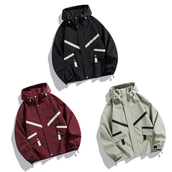 Hooded Jacket Waterproof Fashionable Jacket Outdoor Leisure Couple&
