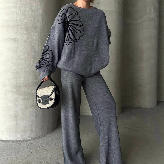 Top Loose Wide Leg Pants Two-piece Suit